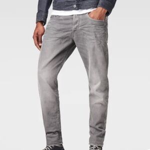 G-Star Raw Grey 3301 Tapered Jeans BNWT 30x34 actually 29x34 waist